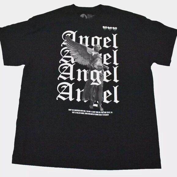 Tree Hugger Nation Mens Angel Don't Be Confused With Me Black Shirt New Large - Picture 1 of 3
